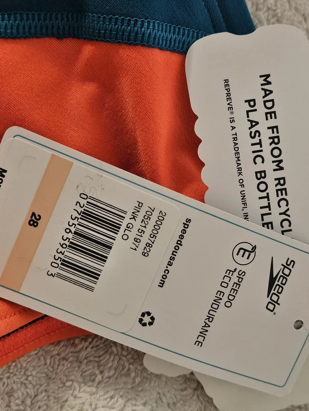 Speedo Eco Endurance Size 28 Boys Mens Swim Trunks with Elastic Drawstring Waist